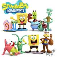8 Jucarii SpongeBob, Patrick, Calamar, Sandy, Krabs, Plancton, Gary