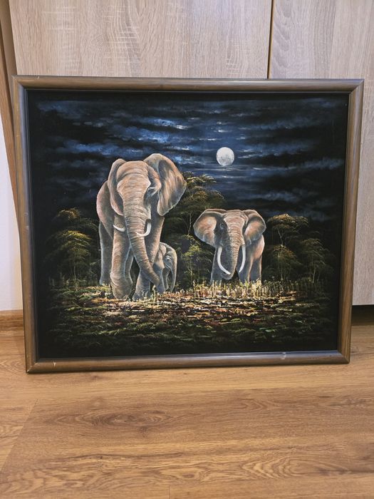 Картина Слоники,  холст,  масло