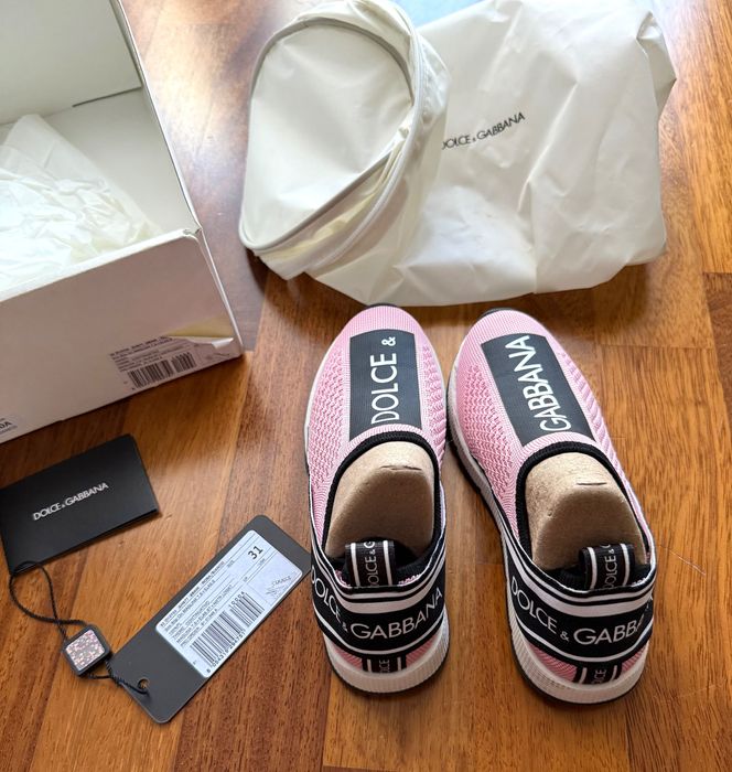 Adidasi Dolce&Gabbana Sorrento roz fetita originali