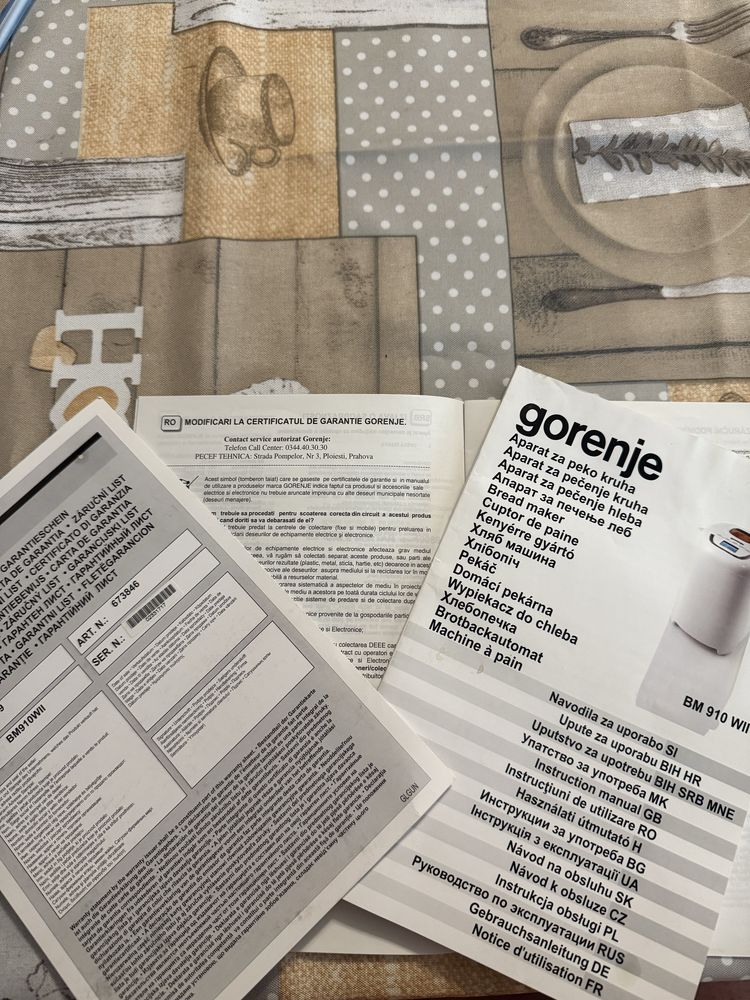 Masina de facut paine Gorenje All-IN-ONE