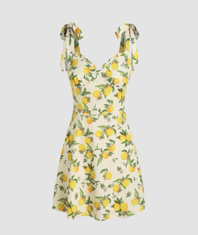 Rochie de vara cu lămâi/ lemon print