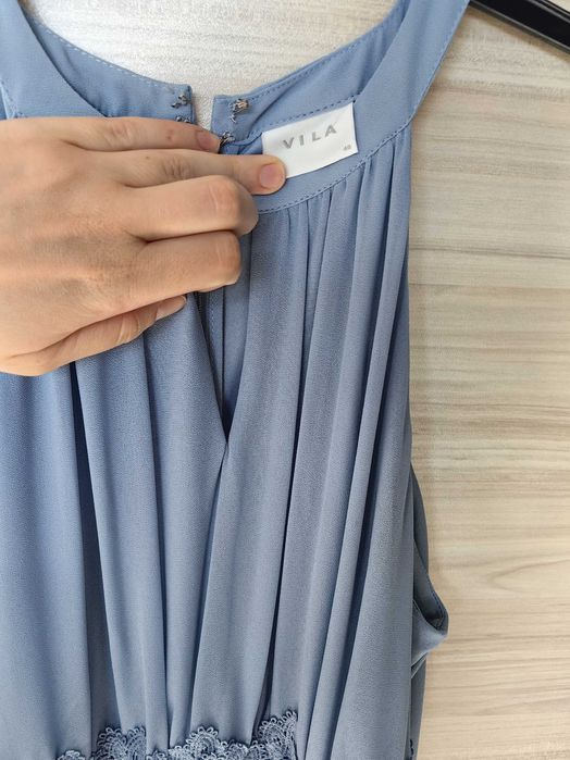 Дълга официална рокля VILA, синя, размер 40