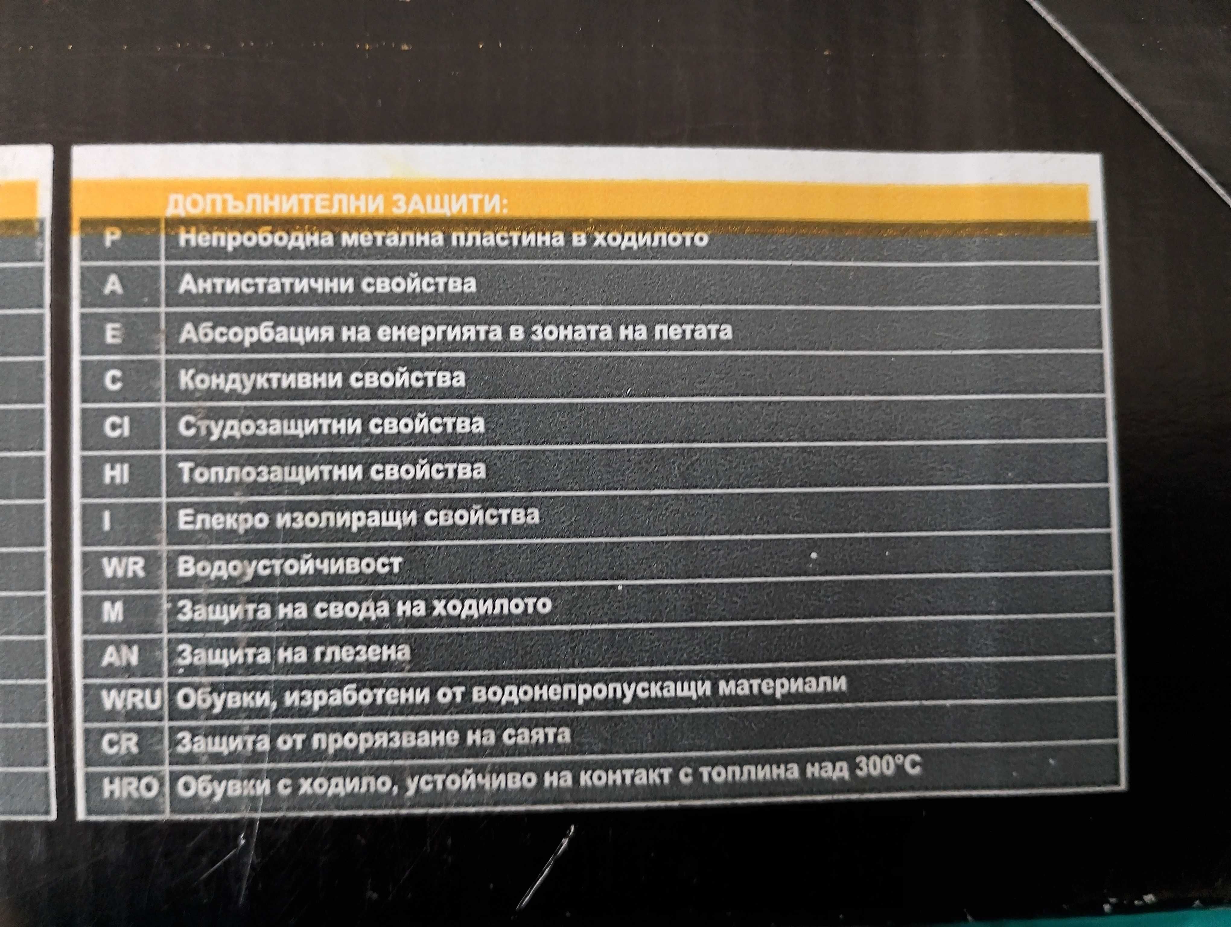 Работни обувки с метално бомбе