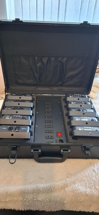 10 бр Лед парове 4х18в на батерии с куфар