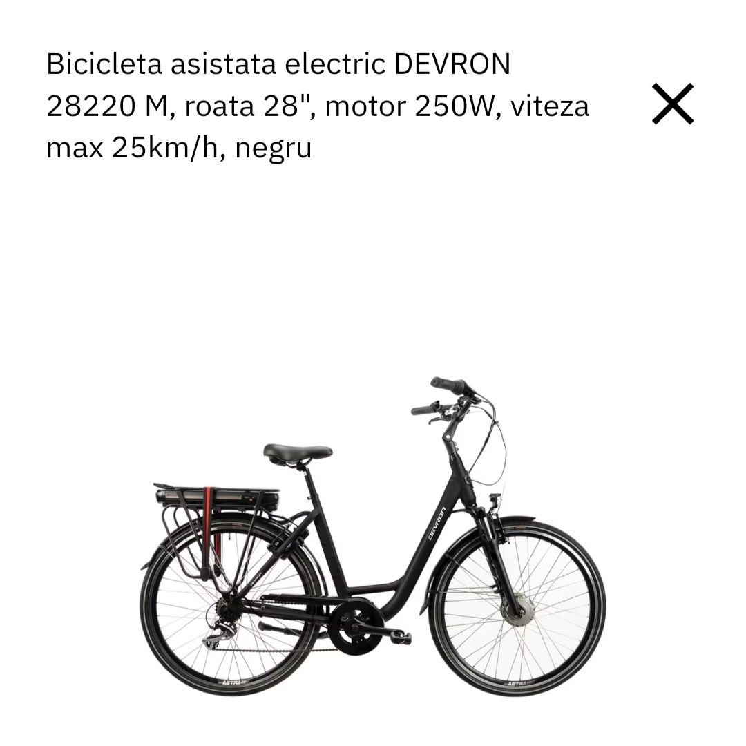 Bicicleta asistata electric DEVRON