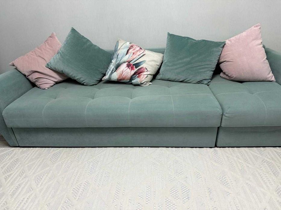 Диван велюр бирюза