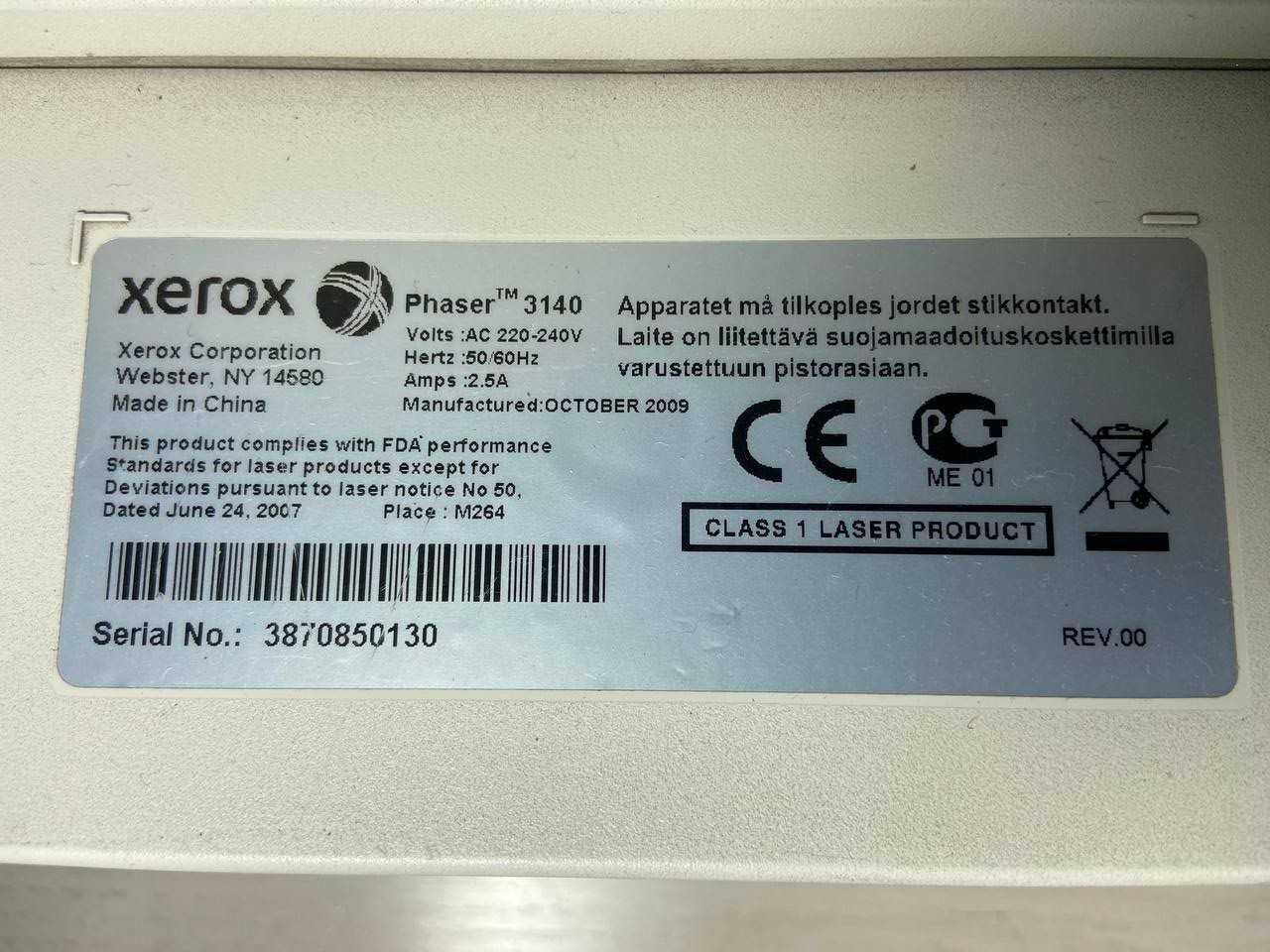 Принтер Xerox Phaser 3140, б/у