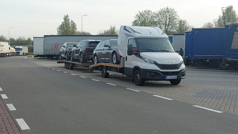 Transport auto pe platforma Germania Franta Belgia Olanda Danemarca