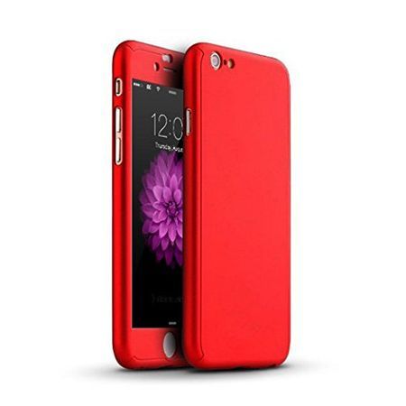 Husa telefon Iphone 8 Protectie 360° Ultrasubtire Red + Folie Sticla