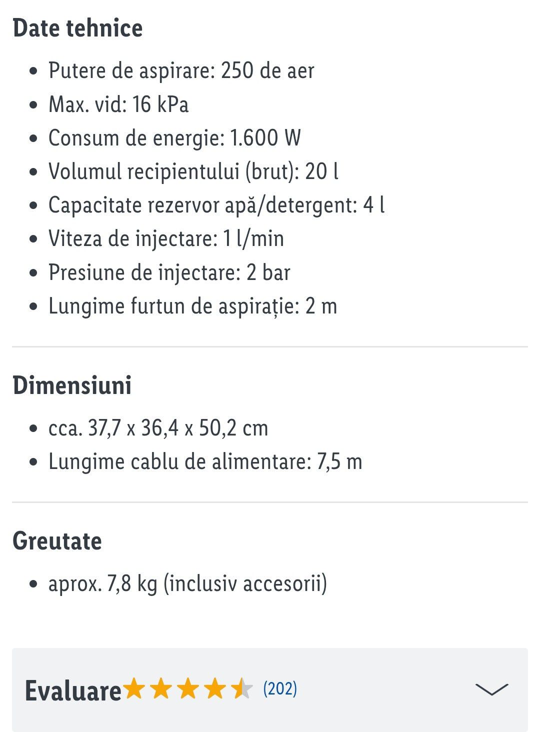 Parkside aspirator injectie extractie spalare covor canapea scaun auto