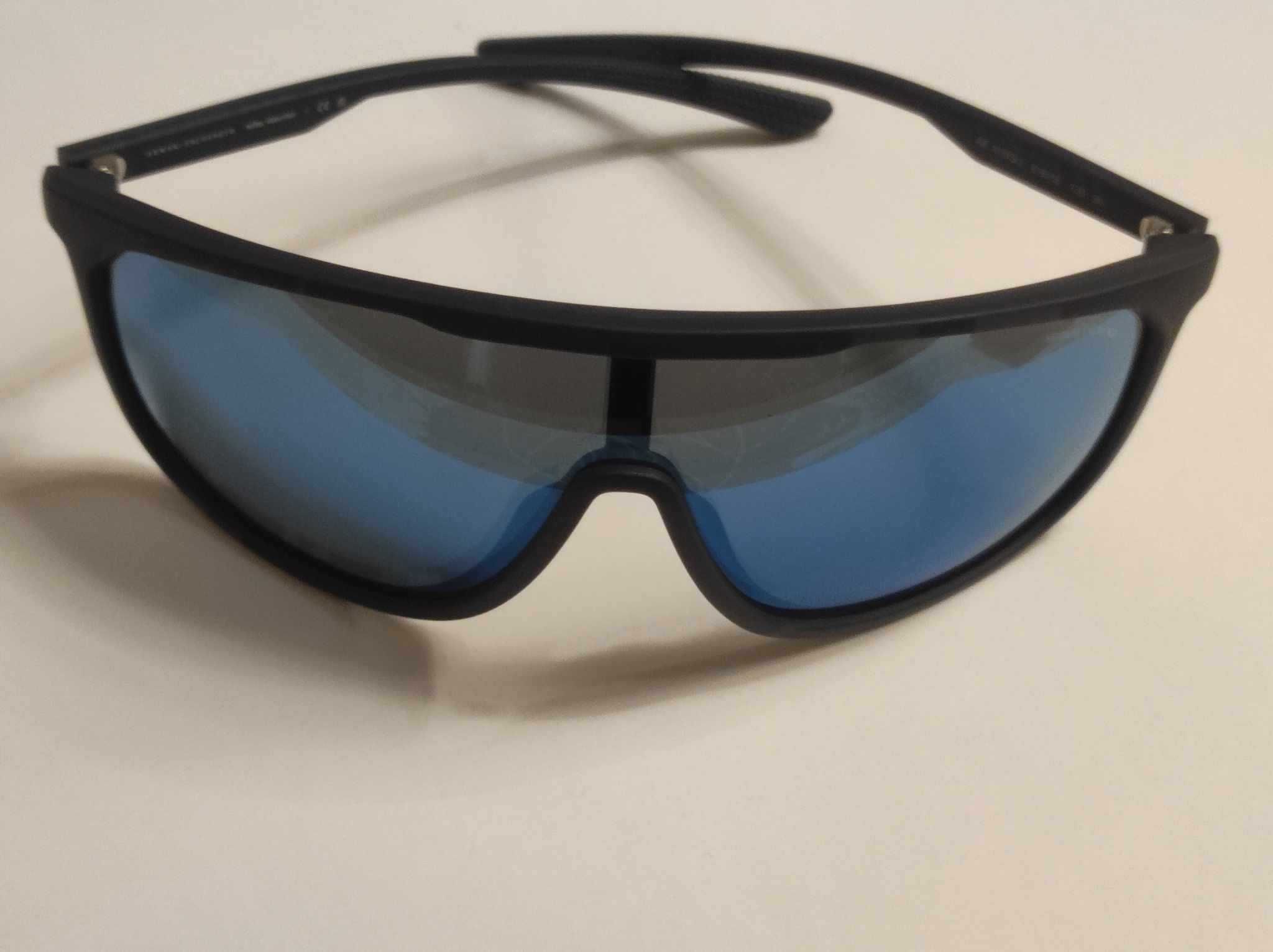 Слънчеви очила Armani Exchange тип маска сини