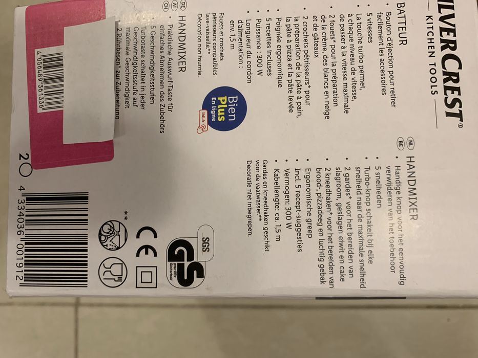 Vand mixer vertical si de mana, SILVERCREST, 3 in 1