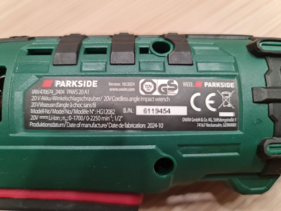 Cheie clicket Parkside cu patrat 1/2 cu acumulator si incarcator