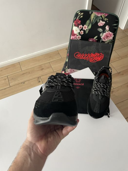 Adidasi Versace Chain Negru
