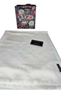 Gucci-Оригинален чисто нов дамски шал от коприна и кашмир