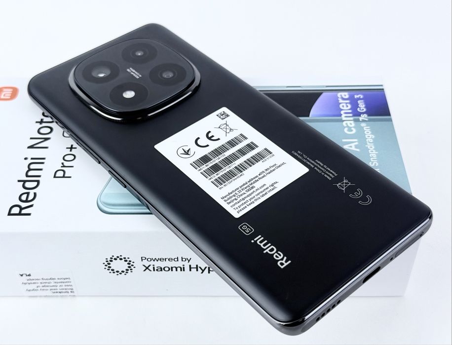 НОВ! Xiaomi Redmi Note 14 Pro + 5G 512GB 12RAM Black 2г. Гаранция!