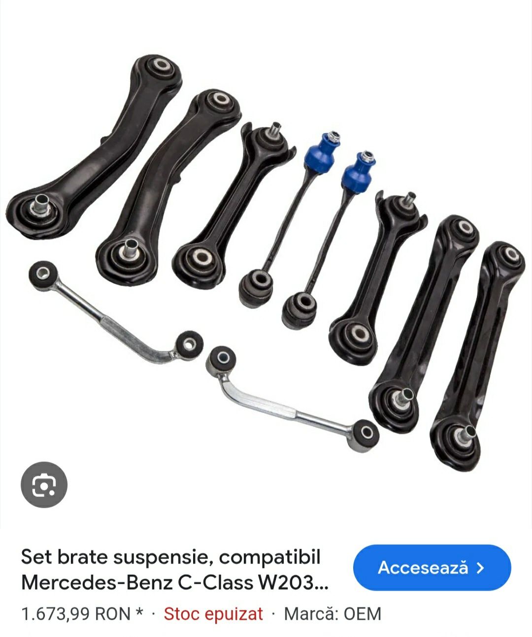 Set brate suspensie, compatibil Mercedes-Benz Set brațe suspensie punt
