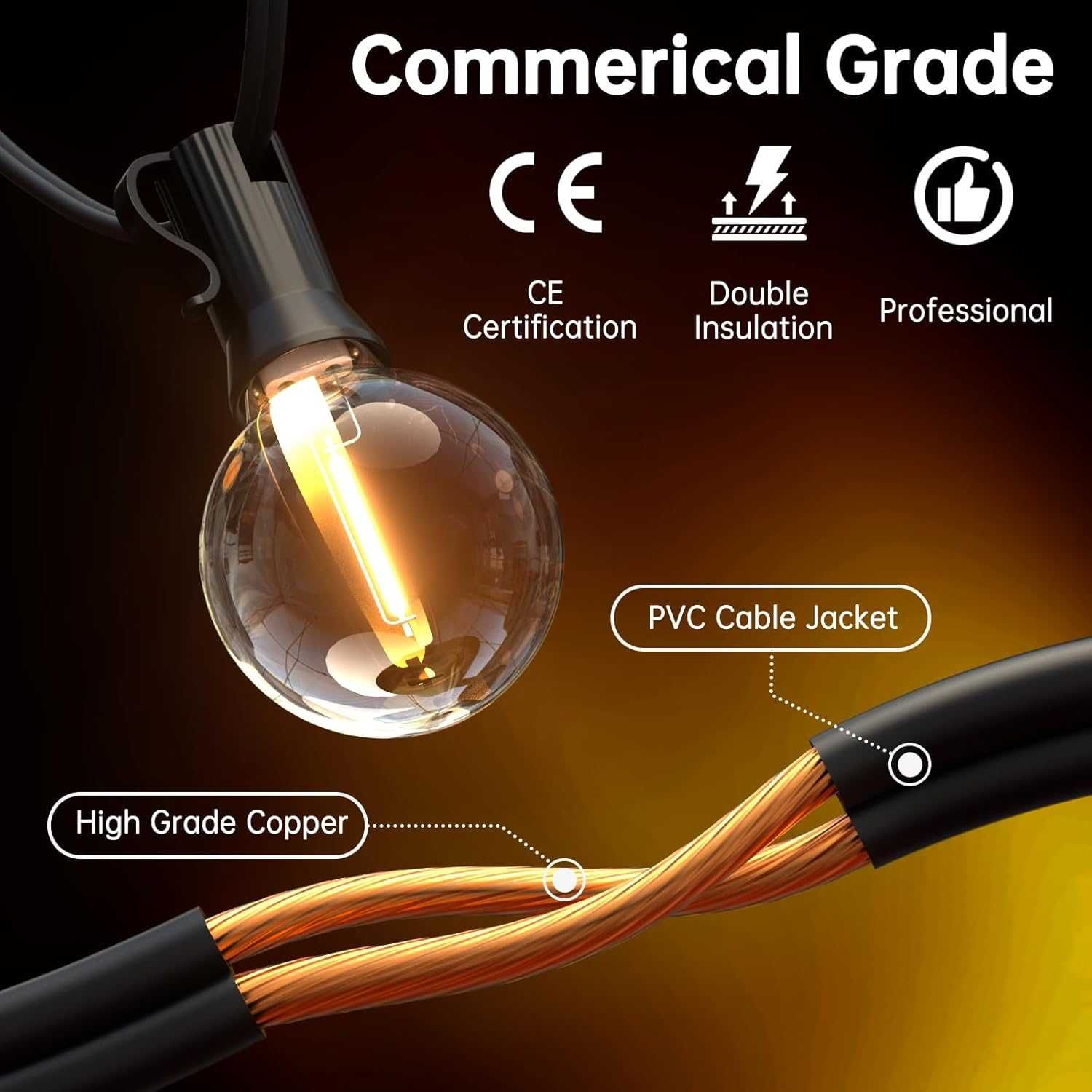 Външни LED лампички верига 10 м от 25 крушки SON4SUN