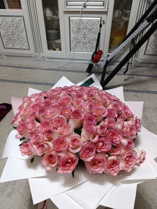 Срочно розы 101шт 60см