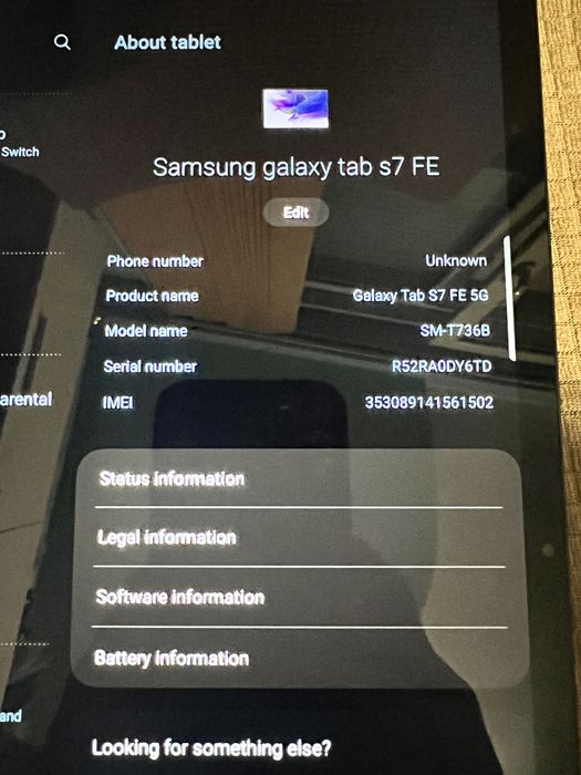 Samsung galaxy Tab S7 FE