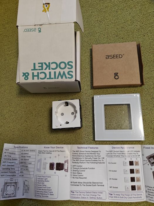 Bseed smart WIFI контакт 16A