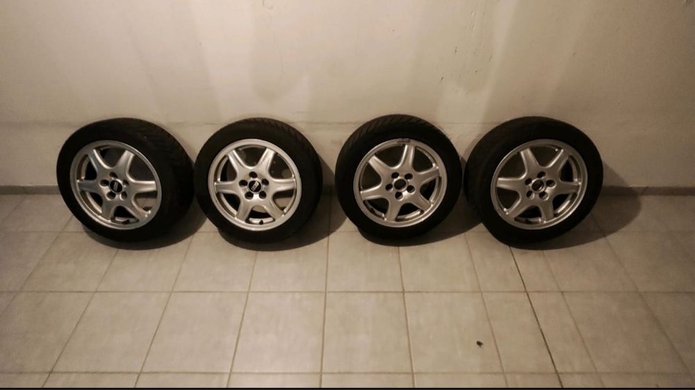 4x jante+anvelope BBS Golf 3 GTI, VR6, 6,5x15 ET 43, 5x100, 195/50 R15