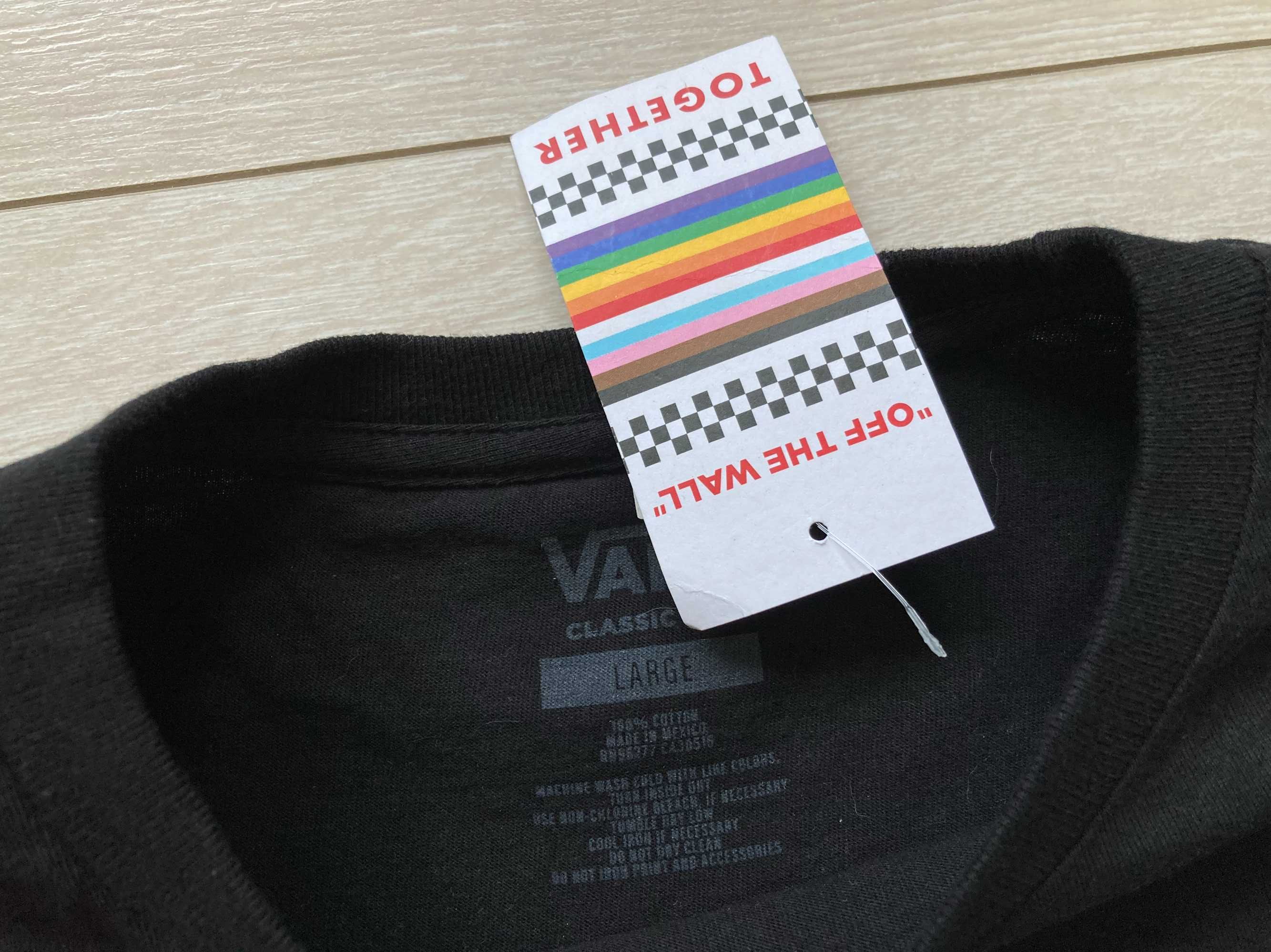 НОВА Vans Pride мъжка черна тениска размер L / XL