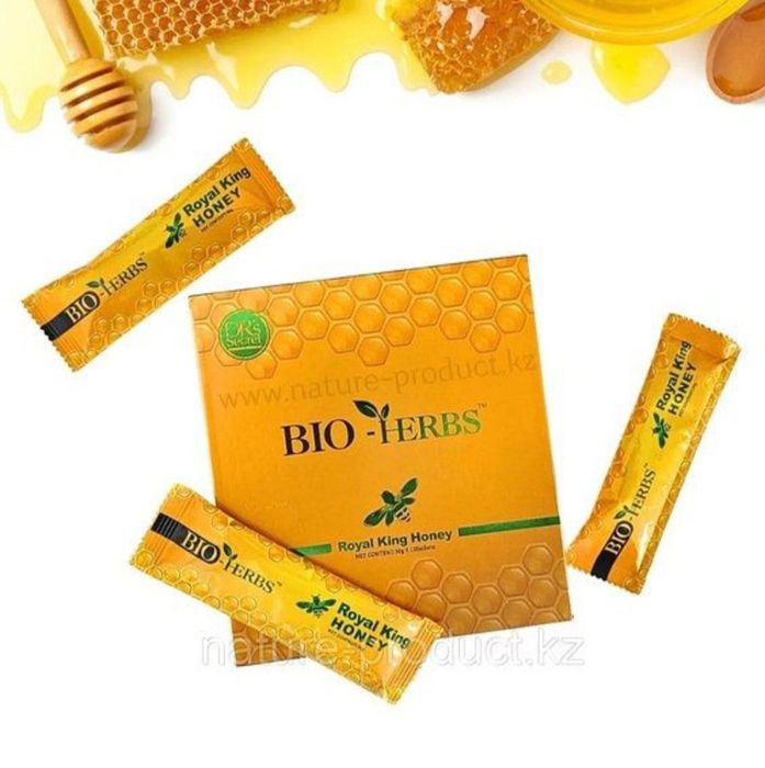 Био-мёд Bio-Herbs Royal King Honey для мужчин ШТУЧНО по 30 гр. Малазия