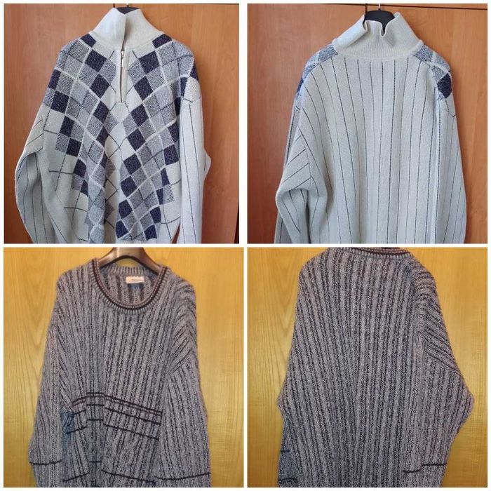 Джемпер/кофта мужской тёплый (2 вида) разм.52-54