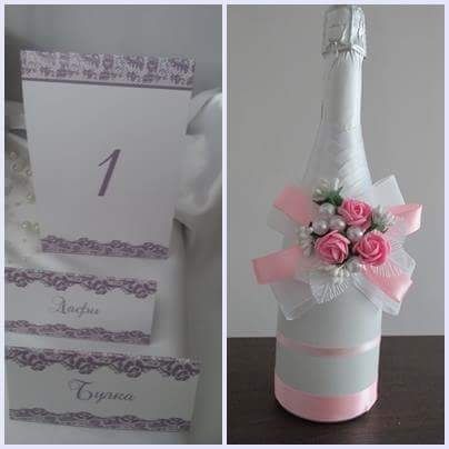 Сватбени покани, бутониери, кутия за пликове и др. Сватбени аксесоари