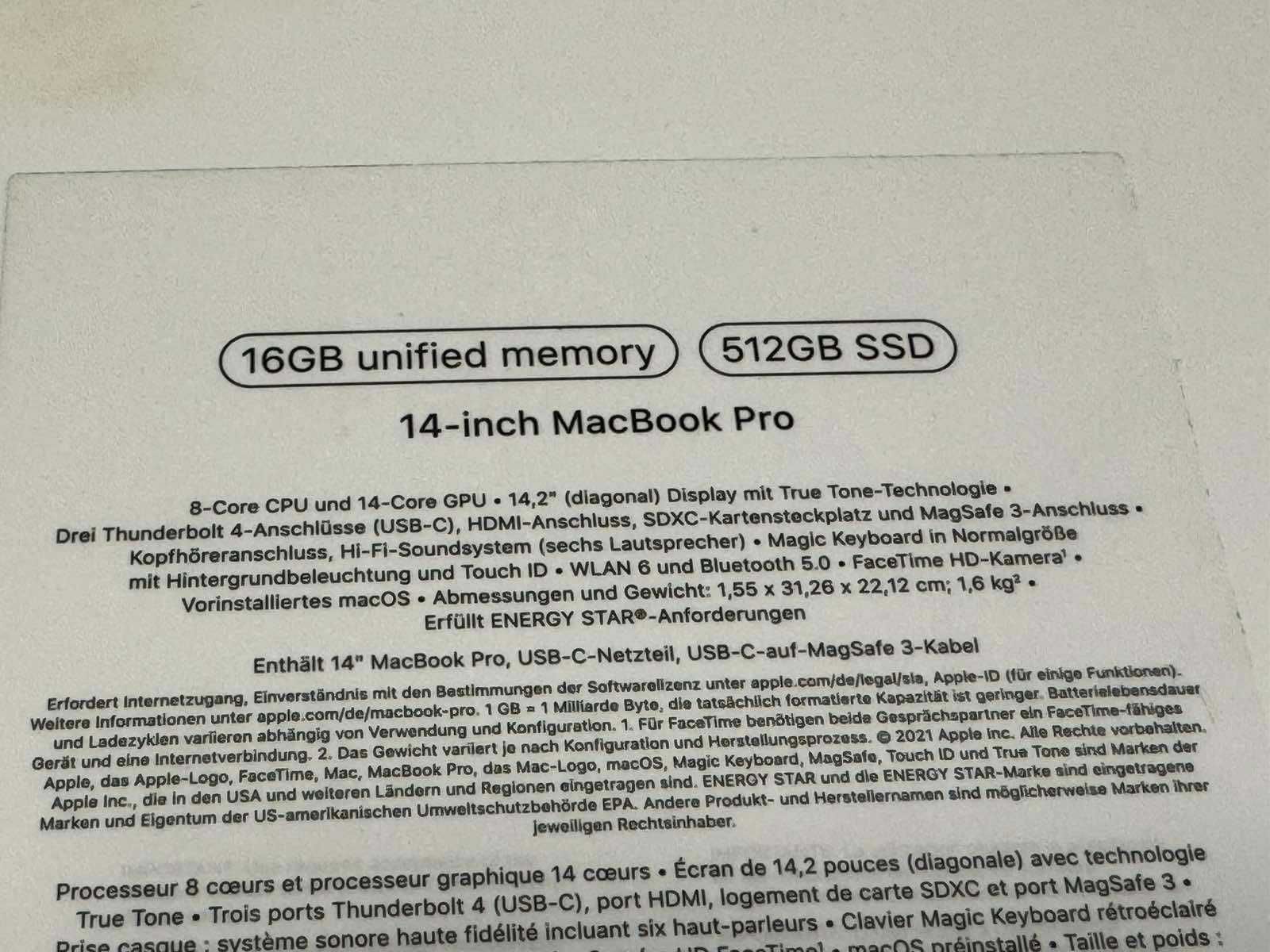 ***НОВ*** MacBook  Pro 2021  14" M1 Chip 512 SSD