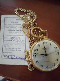 Стар ретро джобен Щвеицарски часовник чисто нов