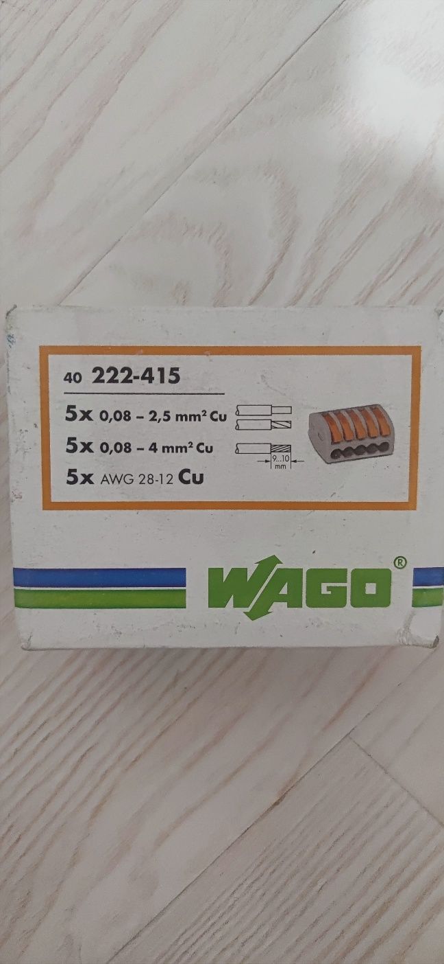 Wago Клемма соединительная Wago (222 - 415) 5-ти проводная 0.08-4 мм