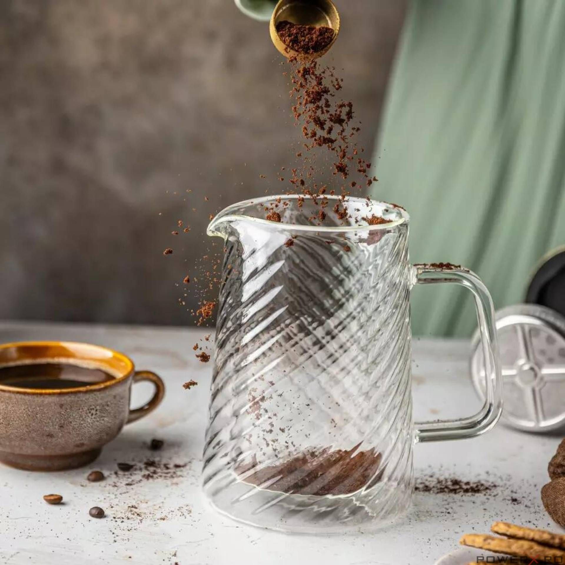 Infuzor cafea, ceai, aparat cu piston, sticla, 0,60 L, Klausberg