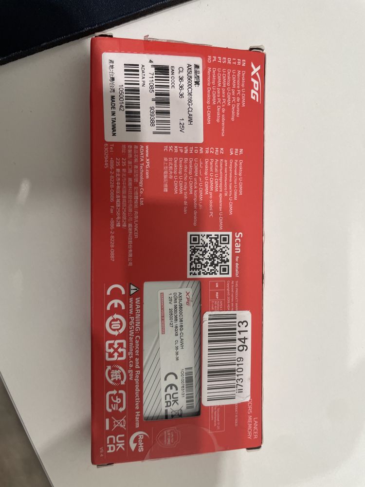 adata xpg lancer ddr5 5600 мгц 1x16