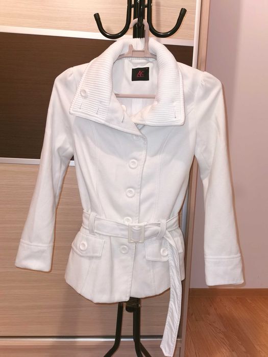 Vand palton alb-ivoire