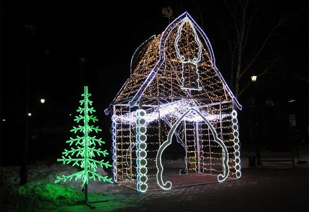 Новогодный ёлки болшие президентский! и Украшене! Елка