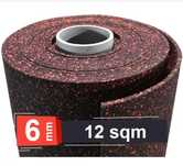 Фитнес Настилка на Ролка /  20% EPDM Red / с дебелина 6 мм | 12 кв.м