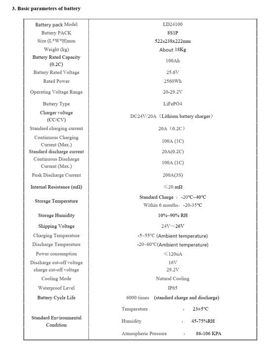 Baterie 24v, 100ah Lifepo4, 6000 cicluri