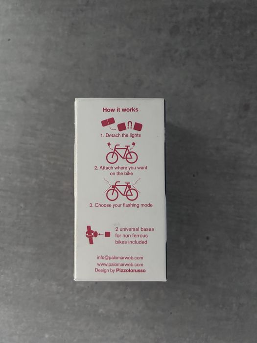 Set lumini bicicleta Palomar Lucetta, Carcasa Rosie