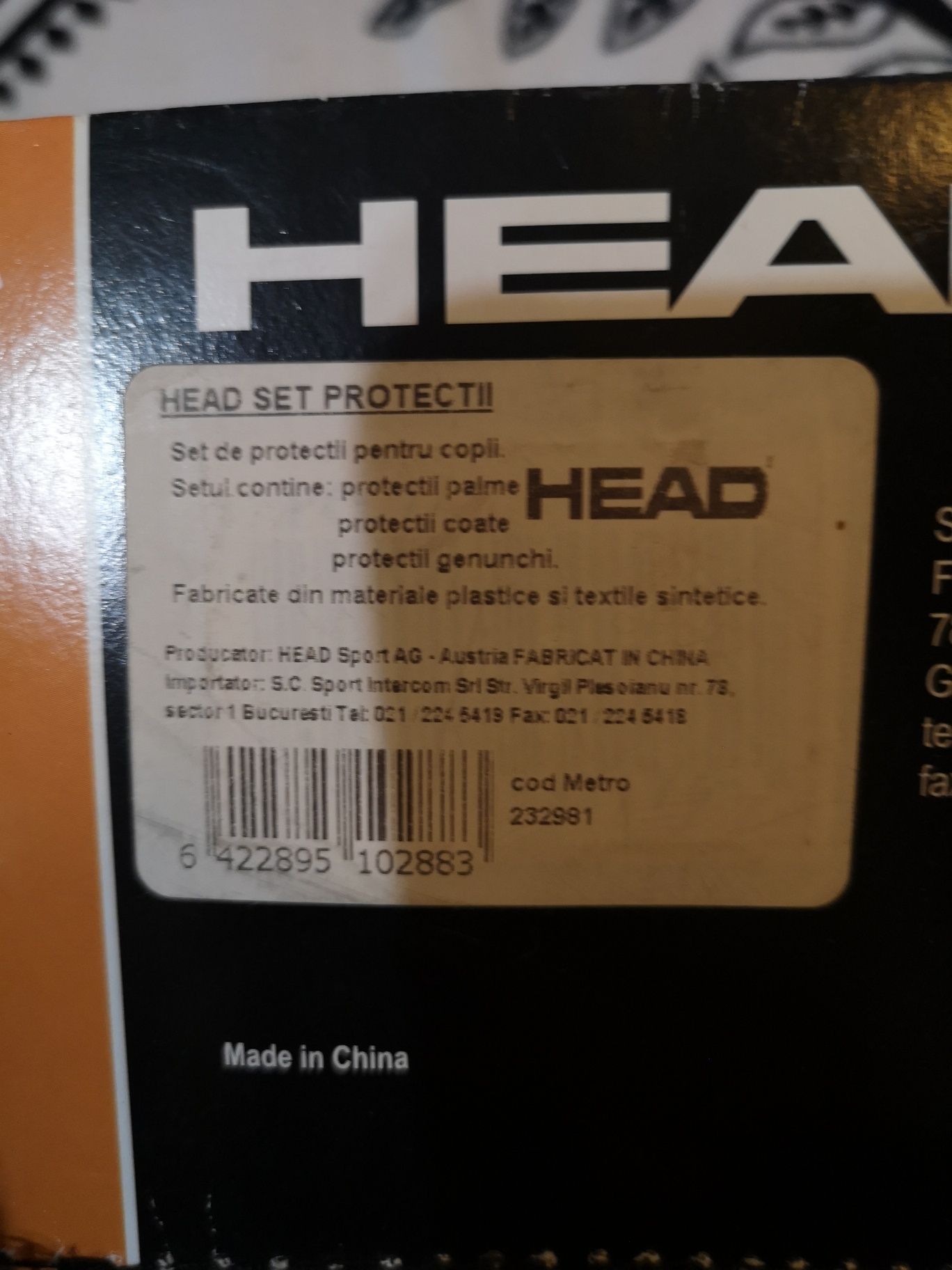 Cotiere, genunchiere și palmare HEAD unisex mărimea L si XL