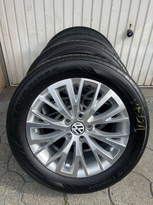 Jante aliaj 5x112mm, anvelope 225/55 R17, VW Passat, Tiguan, Sharan