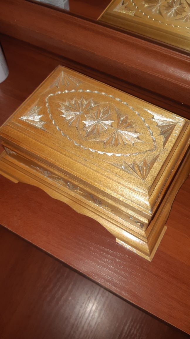 Шкатулка деревянная 20 см. с блеском/ подарок/ сувенир