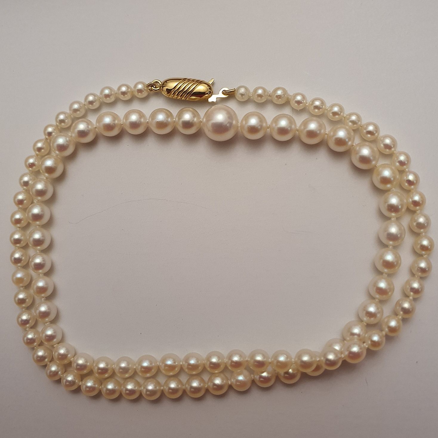 colier perle naturale akoya 3-8 mm cu inchizat. aur 18k