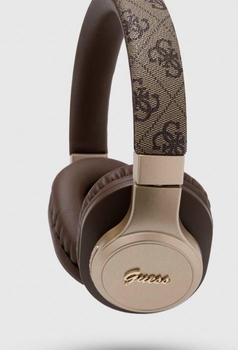 Безжични слушалки Guess, Bluetooth, 4G Script, кафяви