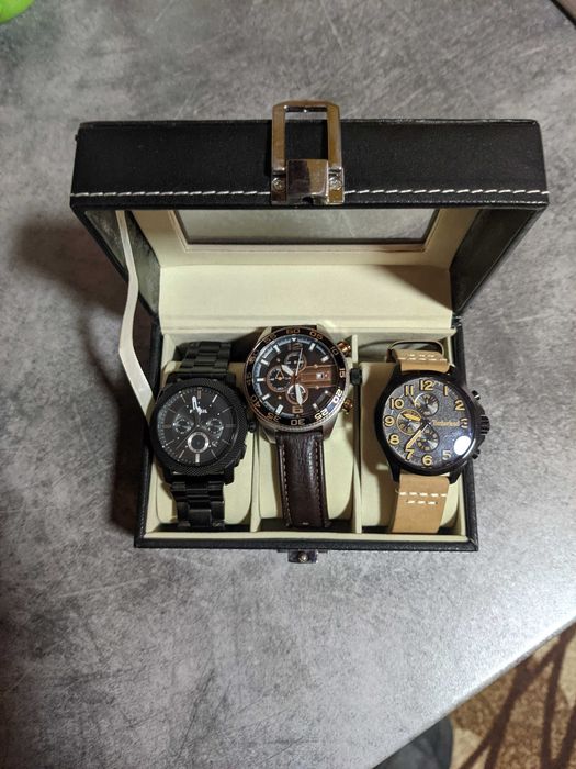 Pachet 3 ceasuri (Timberland + 2x Fossil) +cutie depozitare negociabil