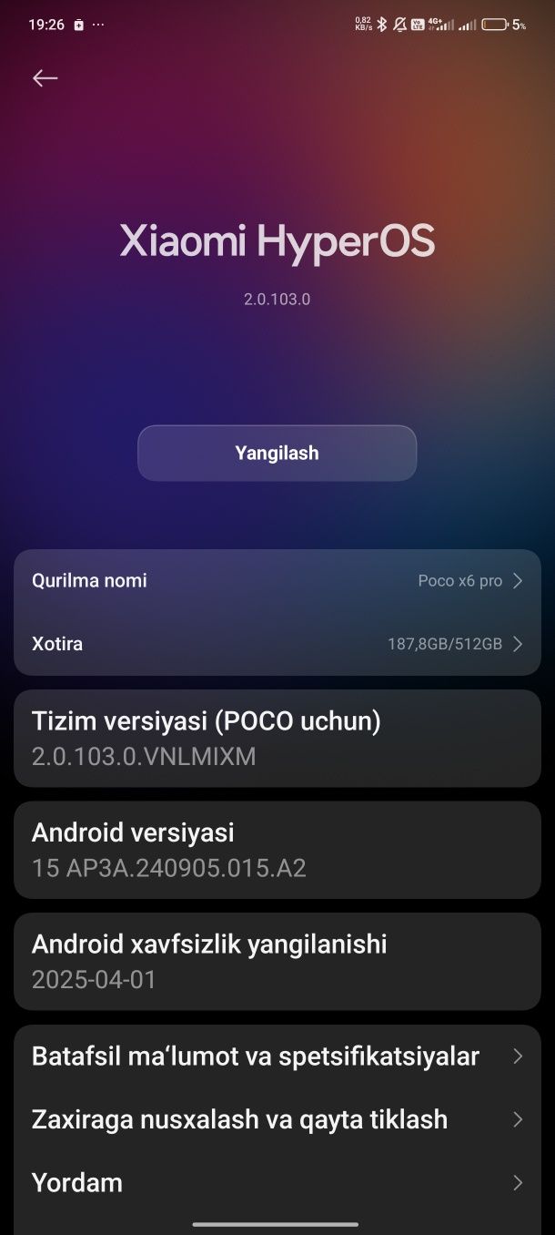 Poco x6 pro     holati idiyal karobka dakument full