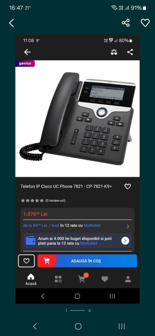 Telefon cu ip pret pe emag 1000 lei