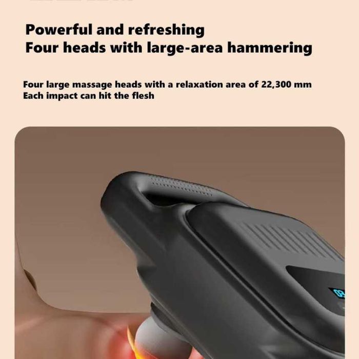 Уред за масаж с 4 вибриращи глави