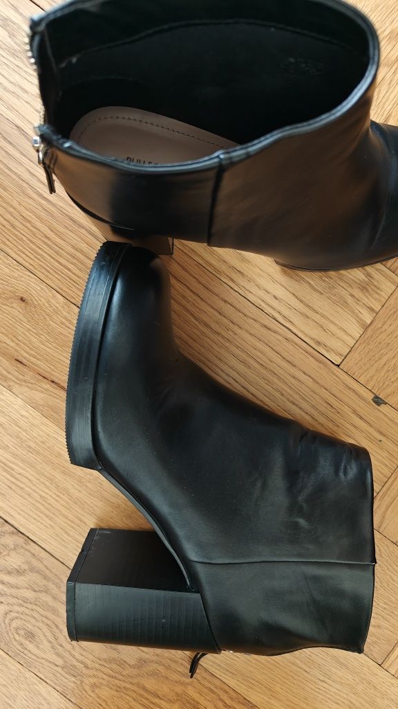 Botine cu platformă,imitație piele